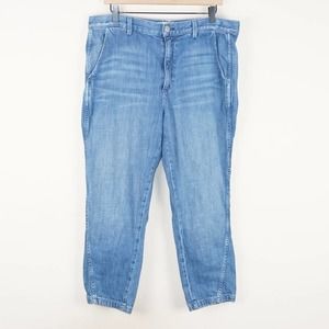 AMO High Waist Slouch Trouser Indigo Blue Jeans Womens Sz 32